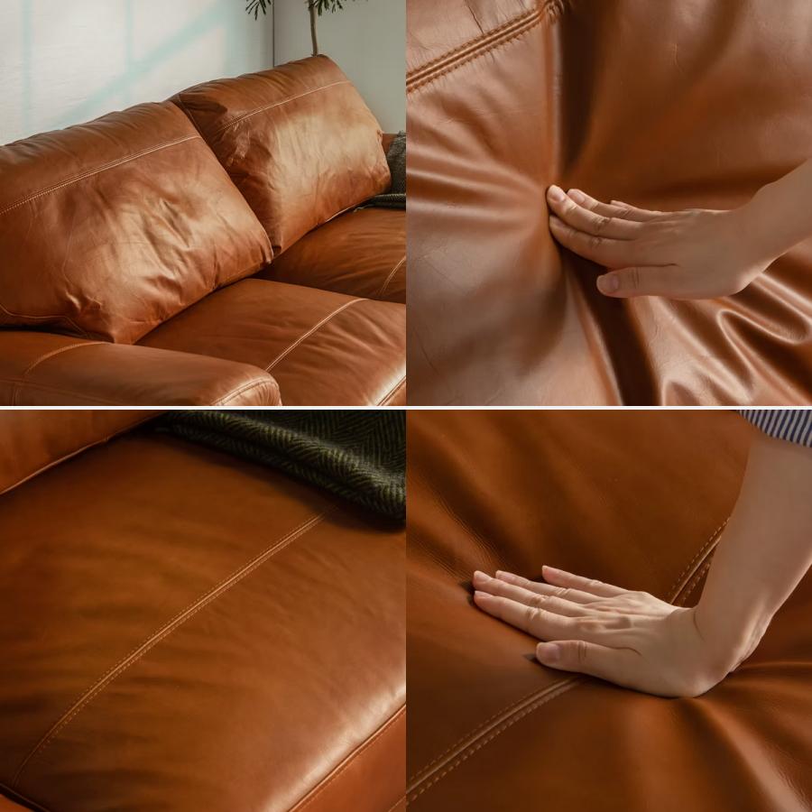 ソファー ソファ 2人掛け 2人用 イタリアンレザー オイルレザー 総革