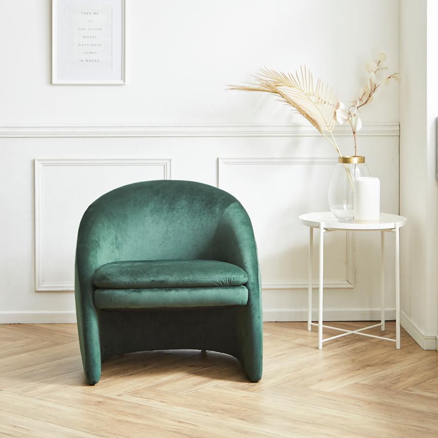 送料無料 1人掛け ソファ 北欧風 モダン インテリア ベロア 88269