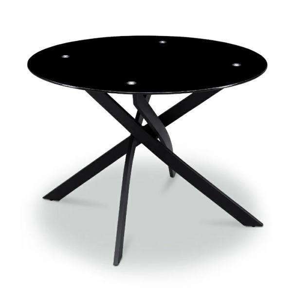 ダイニングテーブル テーブル 食卓テーブル 強化ガラス 4人用 4人掛け 円形 丸形 円型 丸型 北欧 モダン クリア ブラック ホワイト おしゃれ