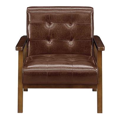 ソファー ソファ 1人掛け レトロ バイキャストレザー(PVC) 天然木