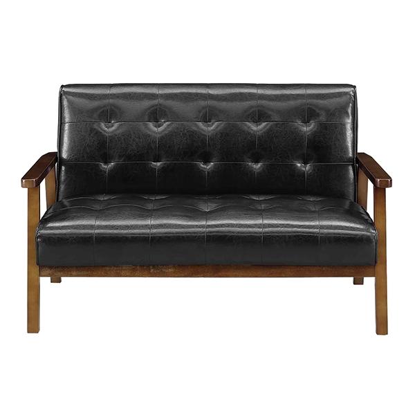 ソファー ソファ 2人掛け レトロ バイキャストレザー(PVC) 天然木