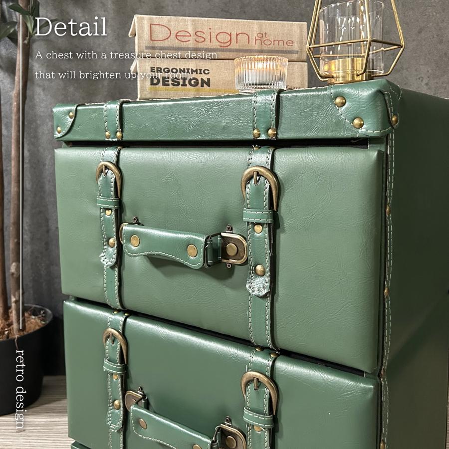 チェスト ローチェスト スリムチェスト 完成品 宝箱 トランク 