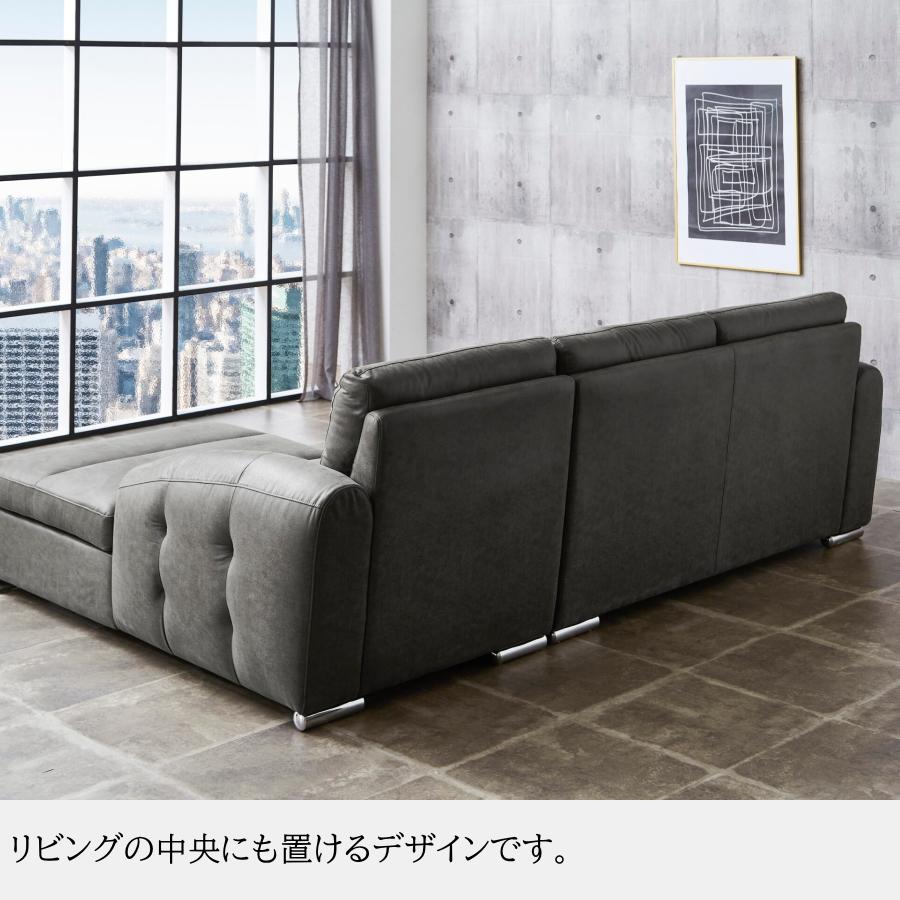 L字型カウチソファ 3人掛け ART カウチソファー 3P ソファ ウッドフレーム L字ソファー 撥水