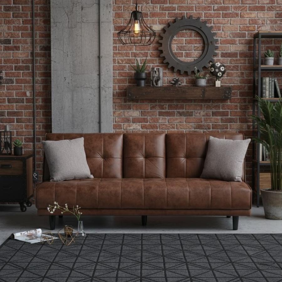 ソファーベッド ソファベッド レザーファブリック テーブル付き