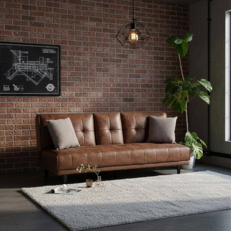 ソファーベッド ソファベッド レザーファブリック テーブル付き