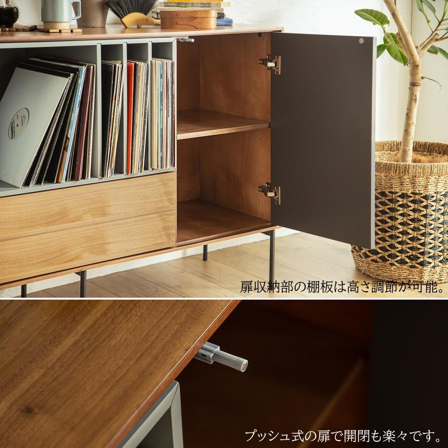 サイドボード リビングボード キャビネット おしゃれ ウォールナット