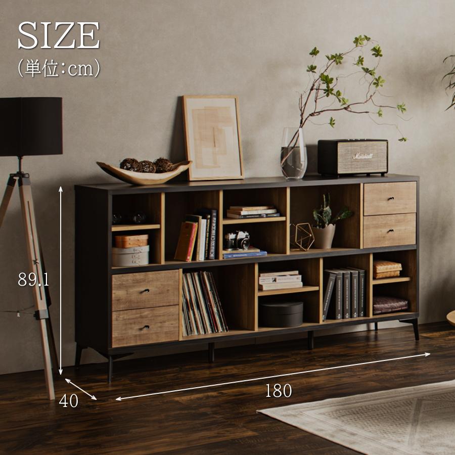 F 新品 北欧 リビングボード キャビネット 80cm サイドボード 本棚