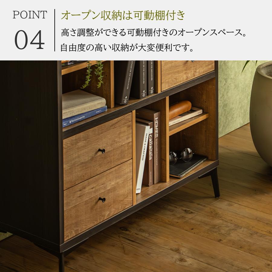 F 新品 リビングボード キャビネット 収納 北欧 サイドボード 本棚 書斎 リビングボード サイドボード キャビネット F 日本製 国産 幅90cm 収納