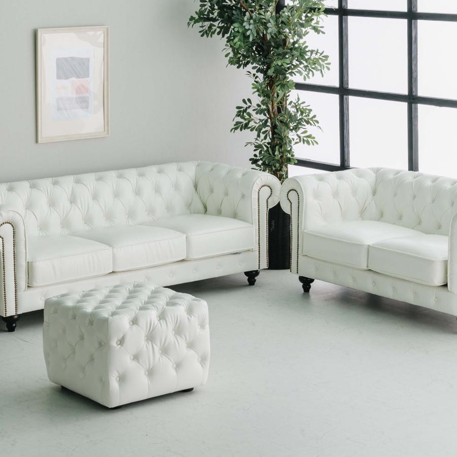 オットマン スツール チェスターフィールド おしゃれ 腰掛け 足置き