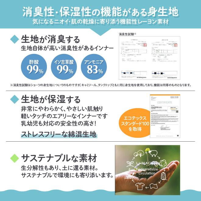 ポイント5倍 2枚組 ルルオアーゼ レディース カップ付き ブラトップ キャミソール タンクトップ 女性用 消臭  下着 ルナセル(R) M L LL 3L  辻一株式会社 チラシ |  | 05
