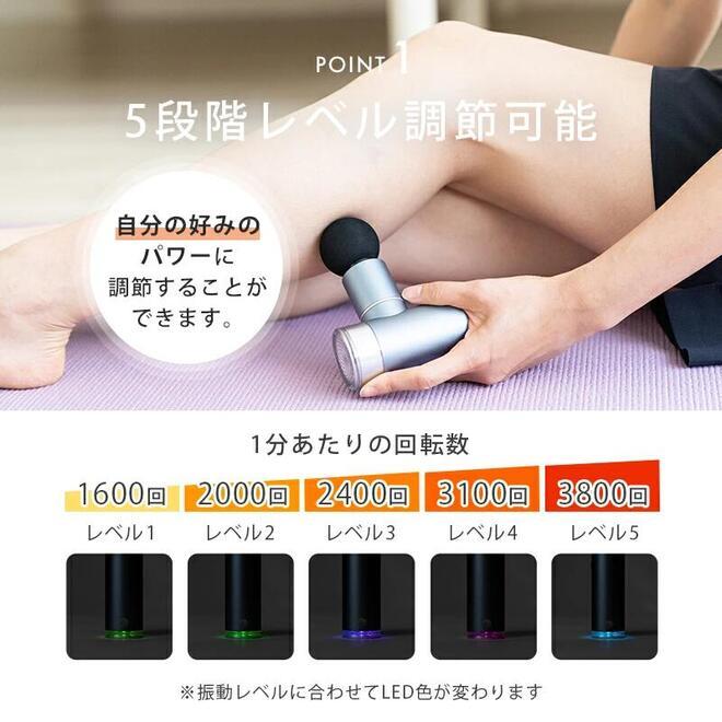 ★新品・未使用★5段阶振动调整 マッサージローラー 爆買 筋膜 リリース はがし ローラー ボディケア DEEP RECOVERY