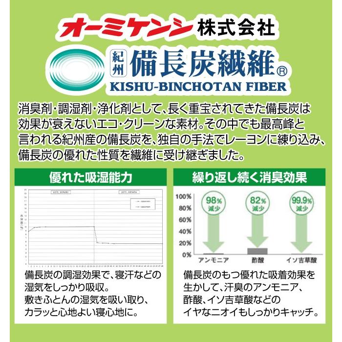 日本製 除湿シート 紀州 備長炭 繊維使用 吸湿・消臭シート