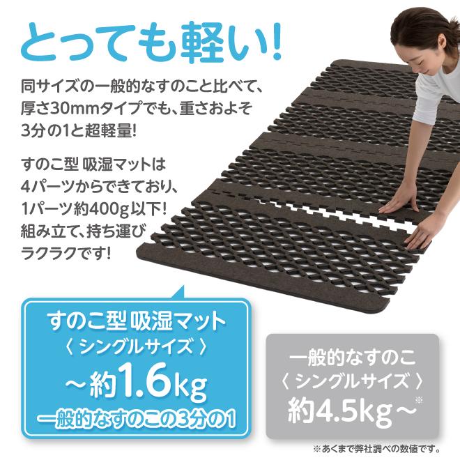 爆買 2セット 除湿マット 除湿シート シングル 日本製 厚さ約3cm 極厚