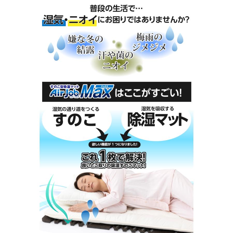 【新品未使用】2枚組　除湿マットレス防ダニ エアジョブ マックス すのこマット 爆買 期間限定セール 2個セット すのこ型除湿マットレス 結露