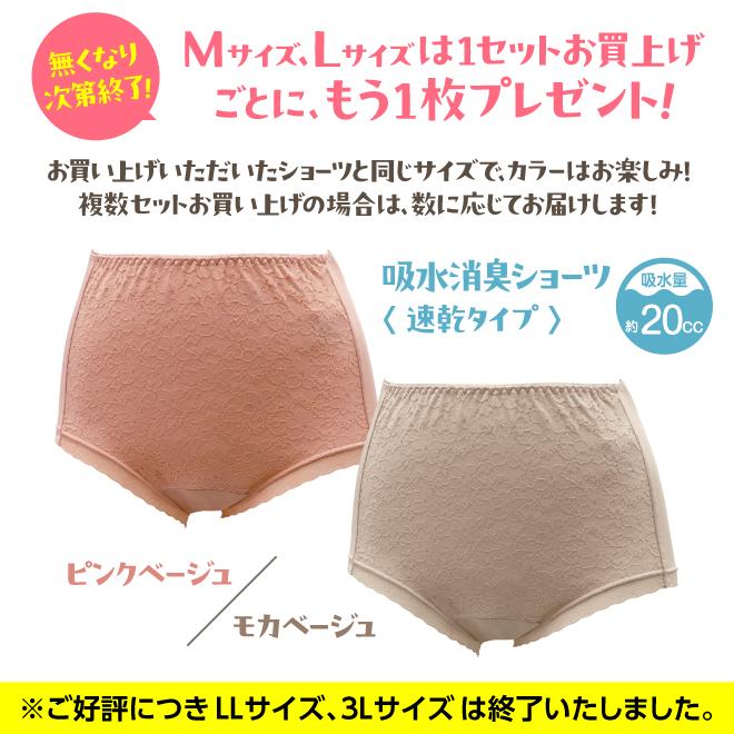 もう1枚プレゼント!（LL.3Lは終了）】 ポイント5倍 2色 失禁