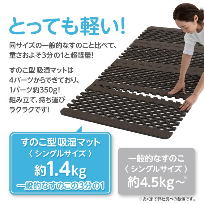 【7/31までの特別価格】すのこ型除湿マット【エアジョブ】　2セット エアジョブMAX 抗菌防臭タイプ日本製スノコ型吸湿マット