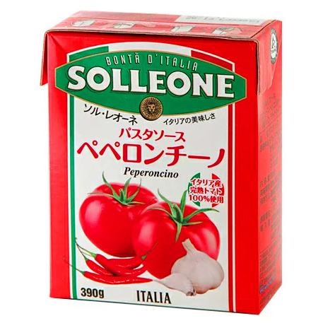 Solleone ソルレオーネ パスタソース ペペロンチーノ テトラ紙パック 390g 1ケース 16個入 13 6372 Ym プラスワンショップ 通販 Yahoo ショッピング