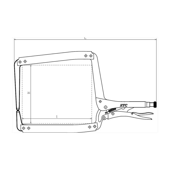 KTC ロッキングプライヤ ワイドC-クランプ 455DR | KTC | 01