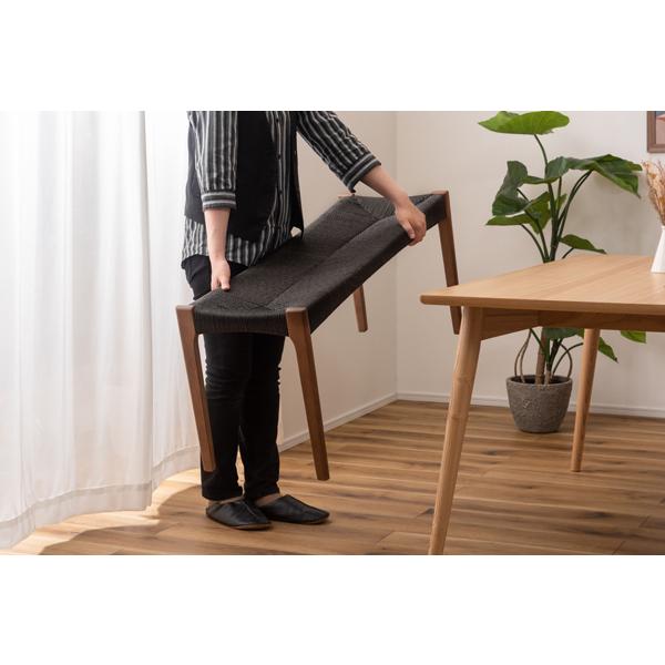 直送品 東谷 AZUMAYA ペーパーコードベンチ W105×D36×H46×SH45 ブラック ACE-78BK | 東谷 | 12