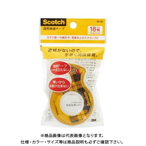スリーエム 透明両面テープ(小巻) W-18 | 3M