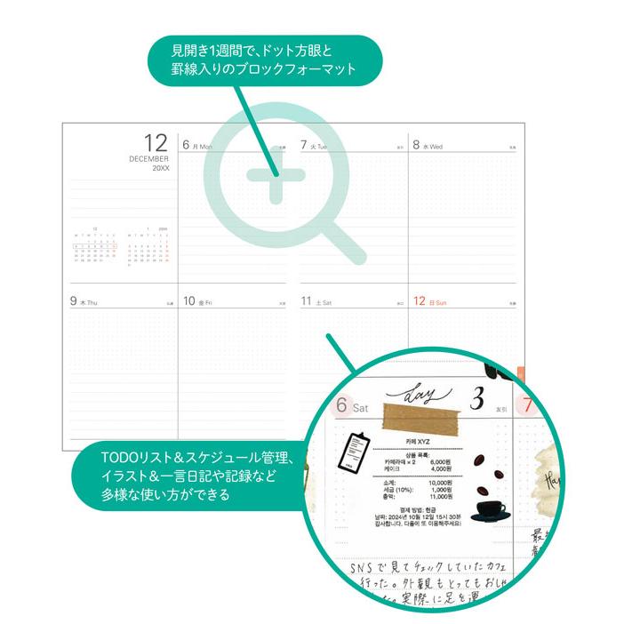 (メール便可) 27システムノートダイアリー ウィークリーブロックB6 12月始まり レイメイ藤井 27RFDR724 |  | 01