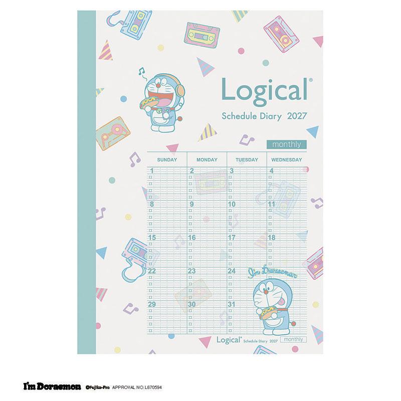 (メール便可) ロジカルダイアリー2027月間ノートタイプSD B6 12月始まり アイムドラえもん ナカバヤシ NS-B602-27SDA1 | 