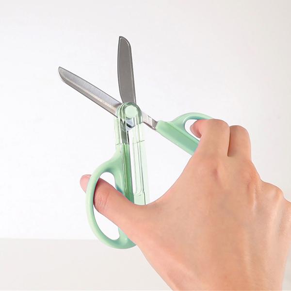 キャップ一体こどもハサミ 右手用 ミント クツワ SS122MT |  | 03