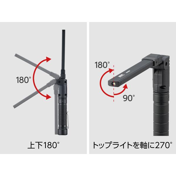 充電式LED折りたたみライト 最大1,600lm KTC AL815X | KTC | 02