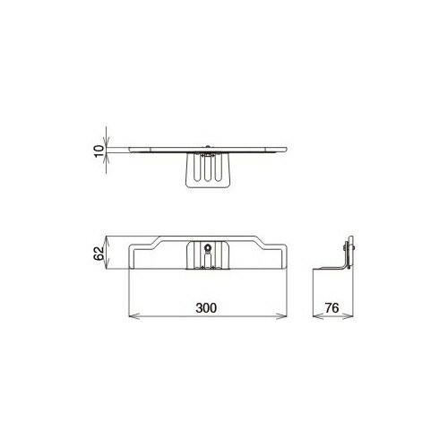 スワロー工業　S136　304ステン　S100用　生地　(50入)　支え付後付金具　羽根L300　0102499