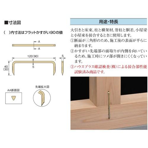 タナカ フラットかすがい90 (600本入) AA3590 : プラスワン タナカ フラットかすがい90 (600本入) AA3590 : プラスワン