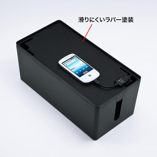 サンワサプライ SANWA ケーブル&タップ収納ボックス Mサイズ ブラック CB-BOXP2BKN2 |  | 06