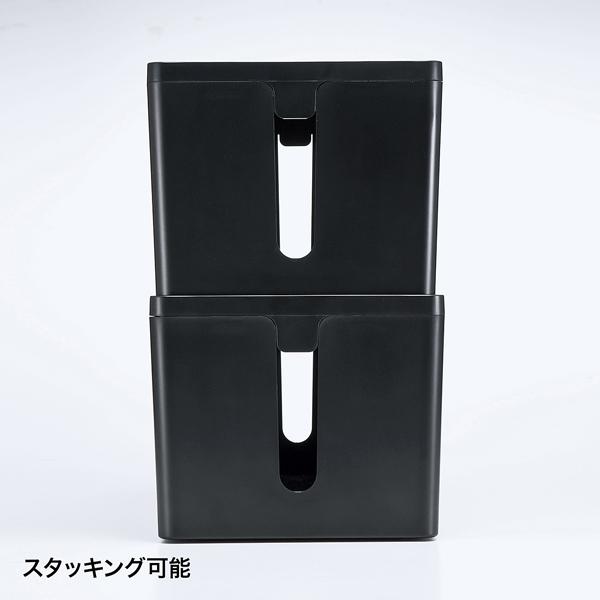 サンワサプライ SANWA ケーブル&タップ収納ボックス Mサイズ ブラック CB-BOXP2BKN2 |  | 08