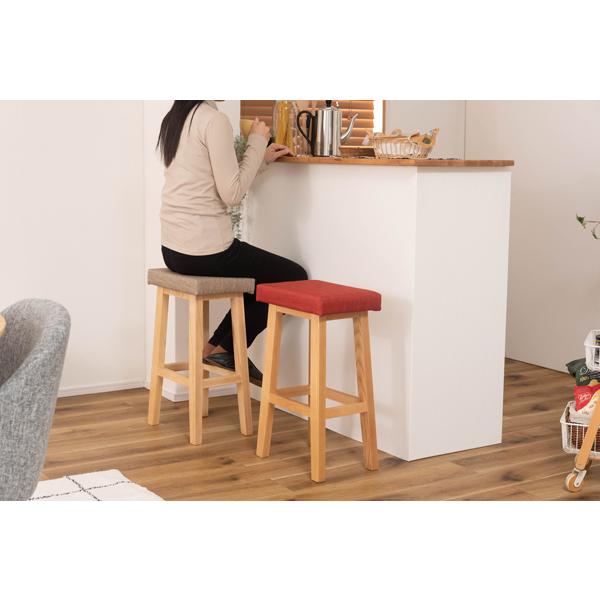 直送品 東谷 バンビ ハイスツール 高さ60cm レッド CL-789CRD | 東谷 | 04
