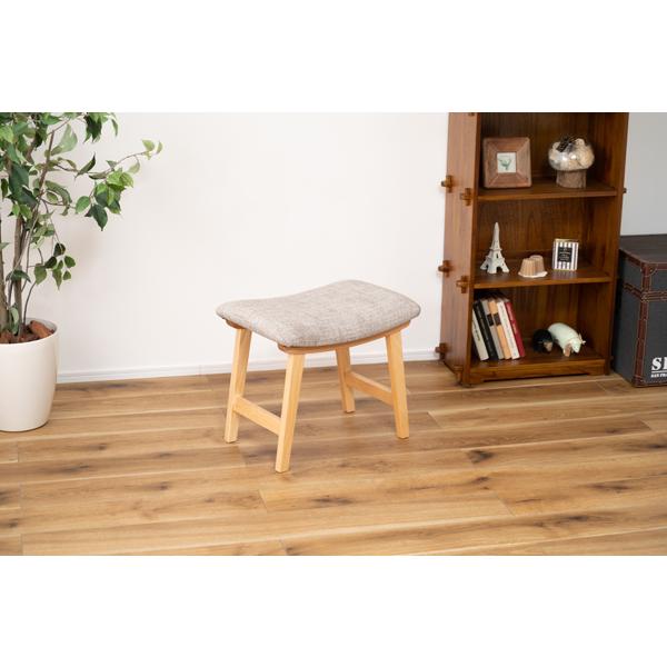 直送品 トロペ スツール ベージュ W48×D33×H42cm オットマン