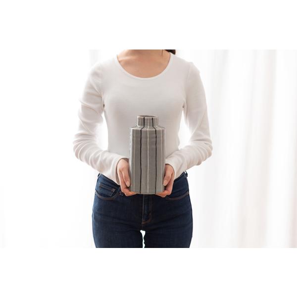 直送品 東谷 フラワーベース 高さ22cm ベージュ CLY-71BE | 東谷 | 08