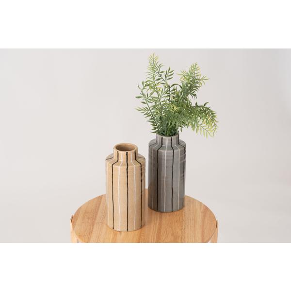 直送品 東谷 フラワーベース 高さ22cm ベージュ CLY-71BE | 東谷 | 09