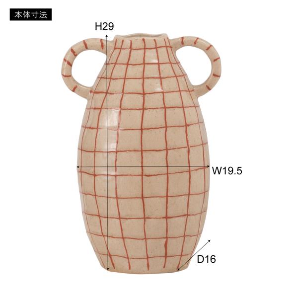 直送品 東谷 フラワーベース 高さ29cm ベージュ CLY-76BE | 東谷 | 09