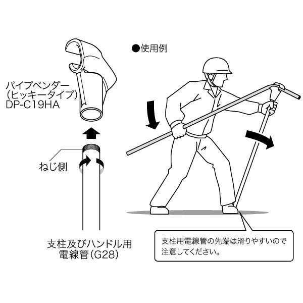 パイプベンダー ヒッキータイプ 適用電線管 E19 C19 DP-C19HA デンサン DENSAN | DENSAN | 02