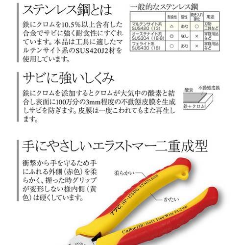 TSUNODA ステンレスツール ステンレスニッパー 125mm SN-125DG |  | 01