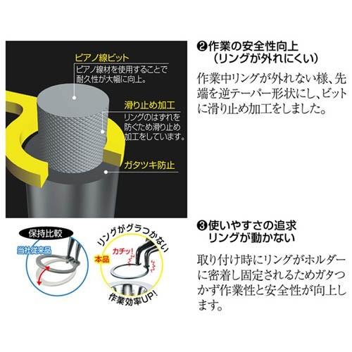 TSUNODA キングTTC専用工具 硬質ビットスナップリングプライヤー 穴用直爪 175mm バネ付 SIS-175P |  | 02