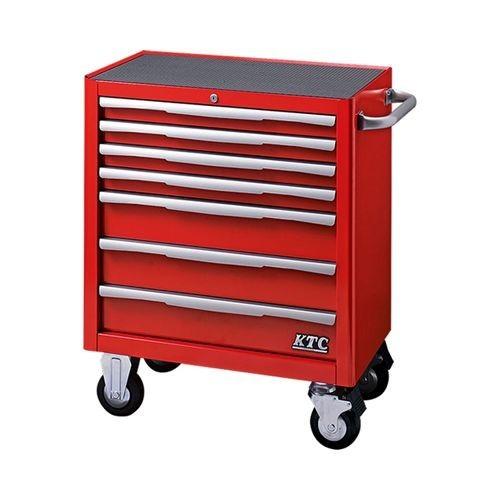 (運賃見積り)(直送品) KTC ローラーキャビネット(7段7引出し) レッド EKW-1007R