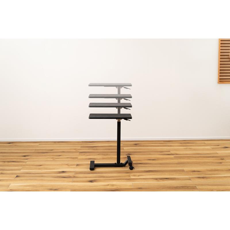 直送品 東谷 AZUMAYA END-404 昇降サイドテーブル ブラック W48×D30×H60-95cm END-404BK | 東谷 | 04