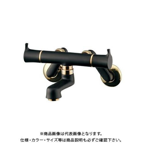 カクダイ KAKUDAI 128-015-D 2ハンドル混合栓マットブラック 128-015-D