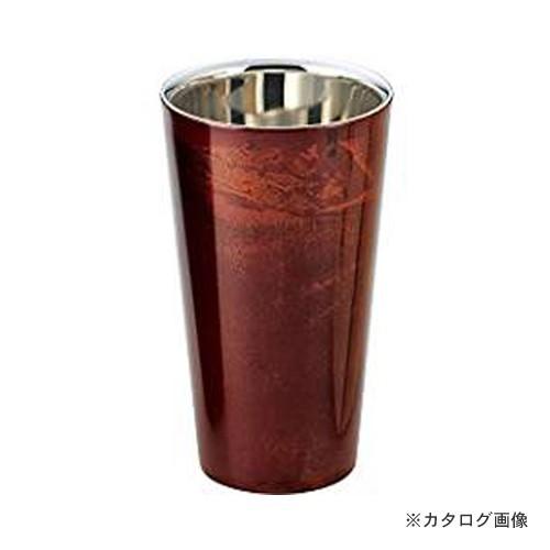 アサヒ 食楽工房 漆磨 ２重構造ストレートカップ（赤漆流し） SCW-L502