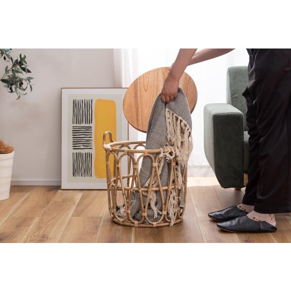 直送品 東谷 バスケットテーブル 高さ42cm ナチュラル GUY-821NA | 東谷 | 07