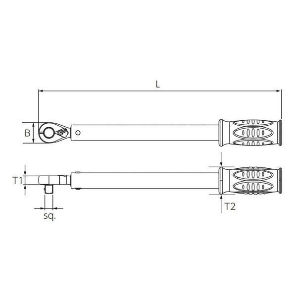 KTC 9.5sq.プレロック型トルクレンチ 10〜50N・m GW050-03T｜plus1tools｜02