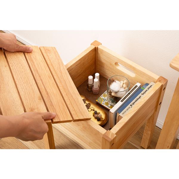 直送品 東谷 収納付きスツール 幅32cm 奥行32cm 高さ43cm ナチュラル HOW-004NA | 東谷 | 08