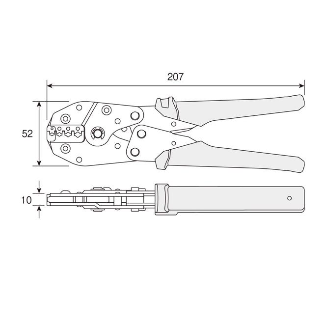 ホーザン HOZAN 圧着工具 2mm) 1.25 P-743 (0.3 0.5 - 通販