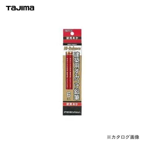 タジマツール Tajima 建築用すみつけ鉛筆 硬質あか(6本入) KNE6-RH｜plus1tools