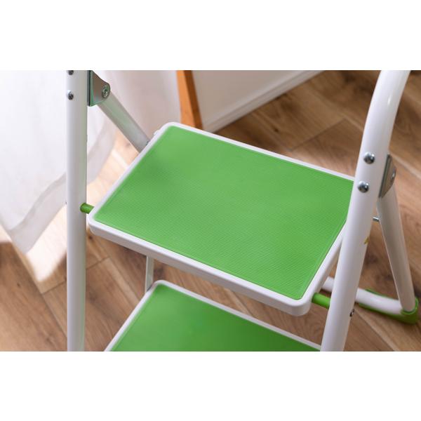 直送品 東谷 AZUMAYA ステップ台 グリーン W39×D54×H76 ポップカラー ノンスリップ仕様 折り畳み 踏み台 脚立 LFS-007GR |  | 12
